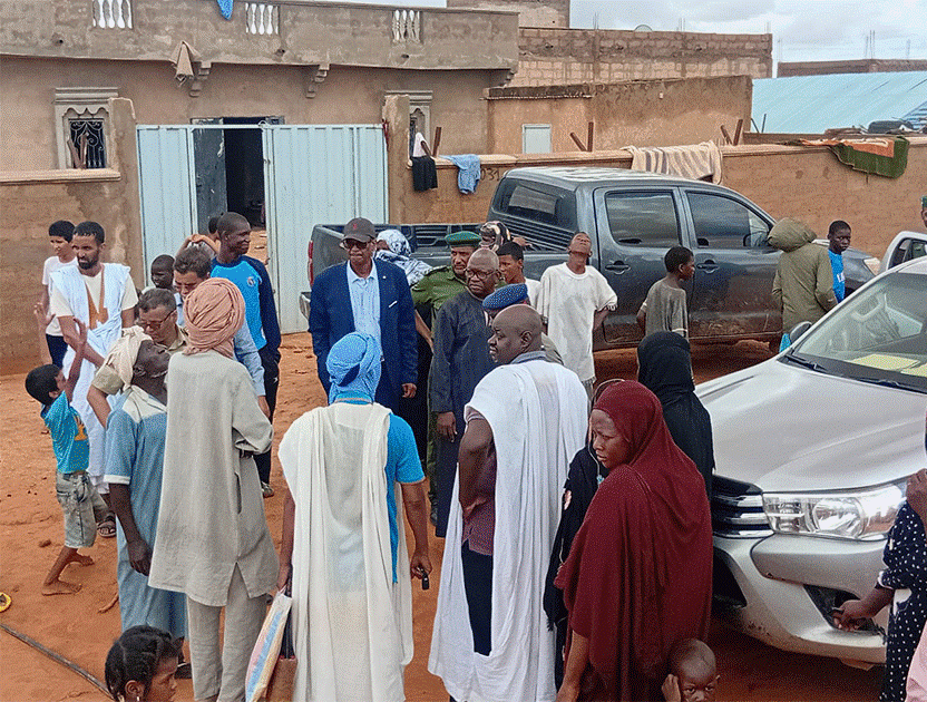 Le hakem de Kaédi visite les quartiers de la ville après les pluies et rassure la population